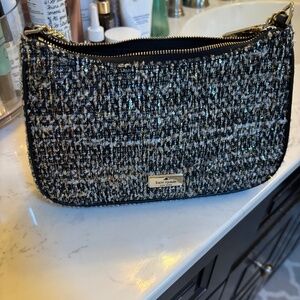 Small Kate Spade black tweed purse with sparkle